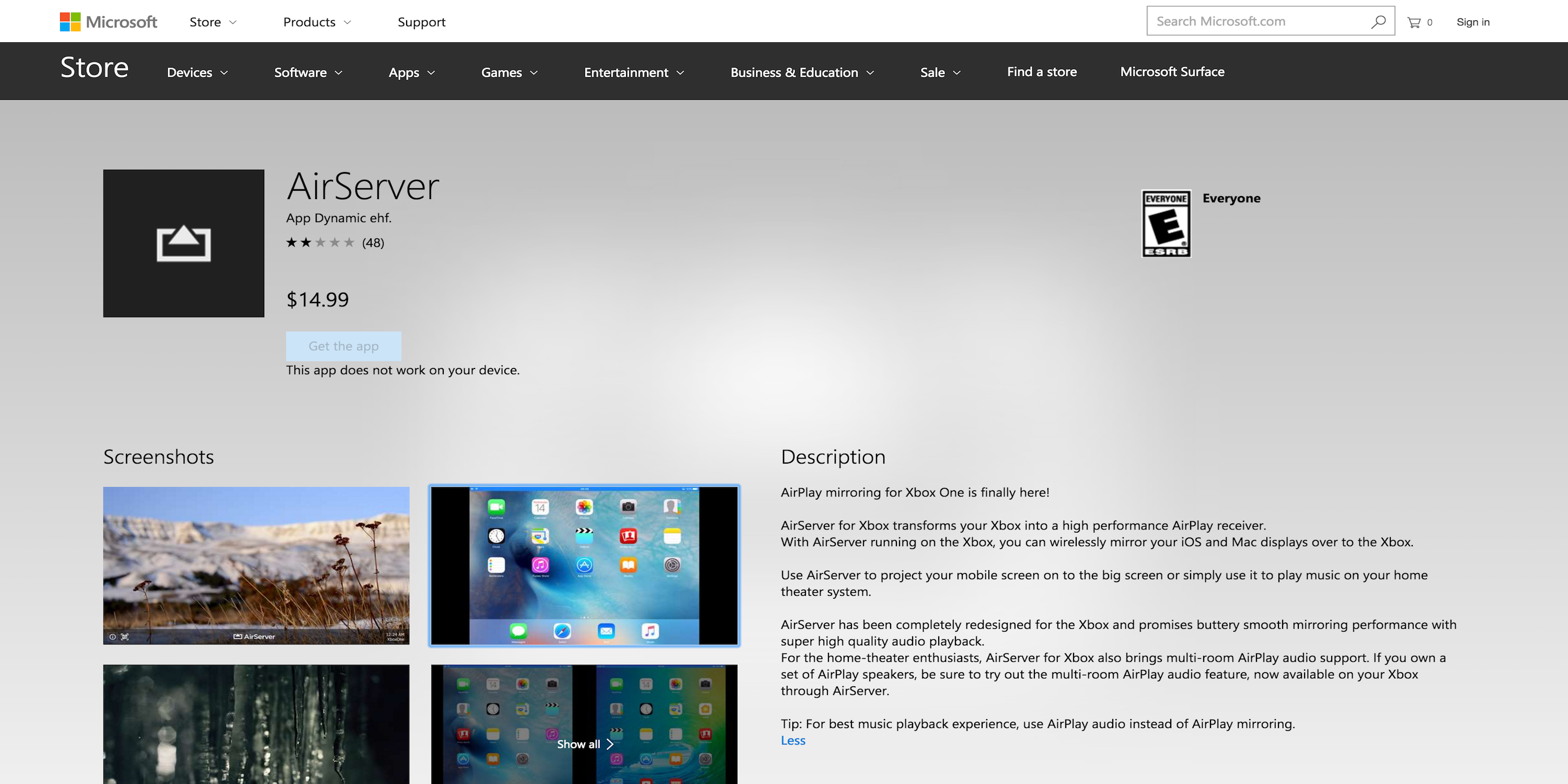 xbox1 app for mac apple store